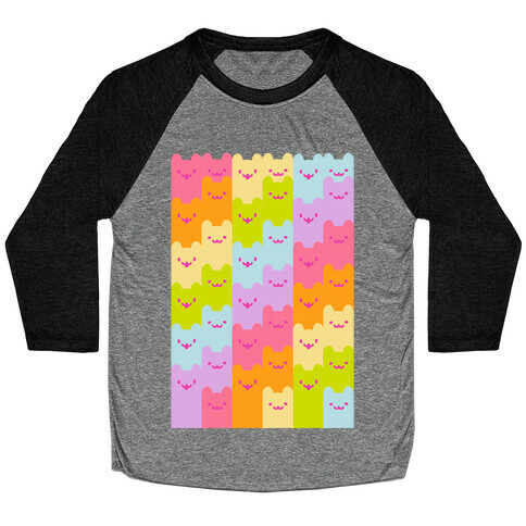 Pastel Rainbow Cats Baseball Tee