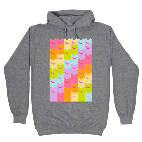 Pastel Rainbow Cats Hooded Sweatshirt