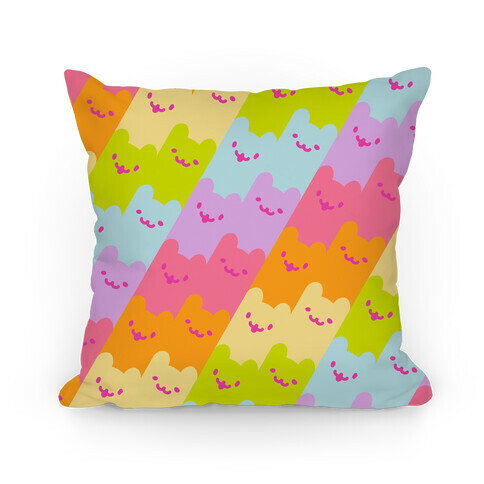 Pastel Rainbow Cats Pillow