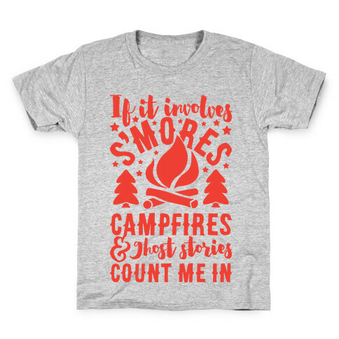 S'mores Campfires And Ghost Stories Kids T-Shirt