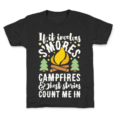 S'mores Campfires And Ghost Stories Kids T-Shirt