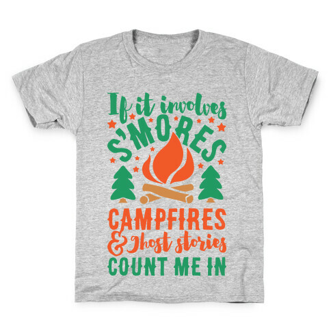 S'mores Campfires And Ghost Stories Kids T-Shirt