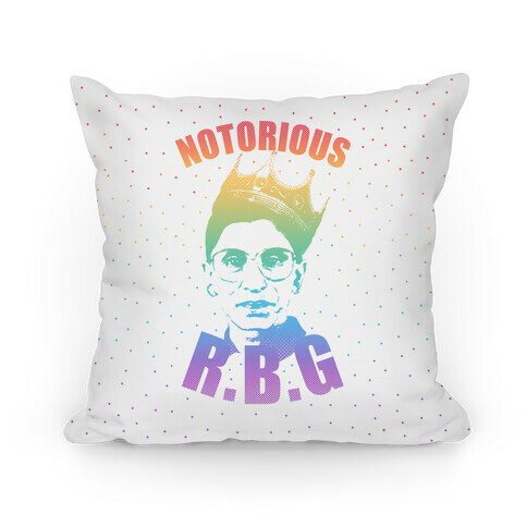 Rainbow Notorious R.B.G. Pillow