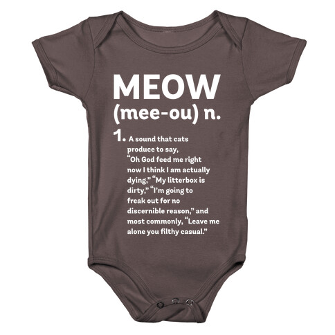 Meow - Noun Baby One-Piece