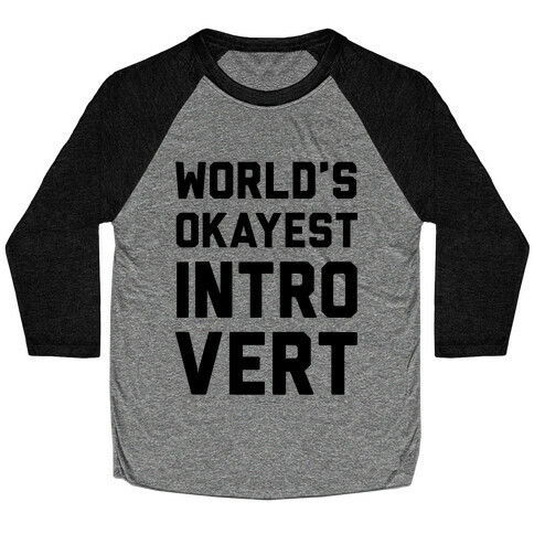 World's Okayest Introvert Baseball Tee