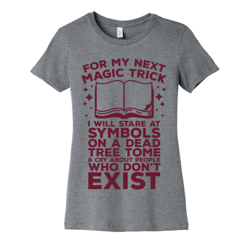 Book Magic Trick Womens T-Shirt