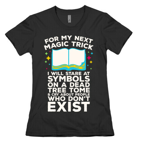 Book Magic Trick Womens T-Shirt