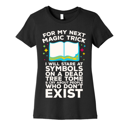 Book Magic Trick Womens T-Shirt