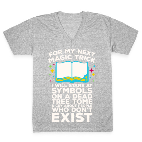 Book Magic Trick V-Neck Tee Shirt