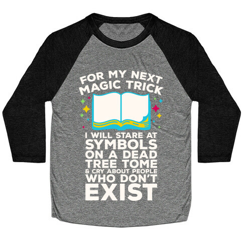 Book Magic Trick Baseball Tee