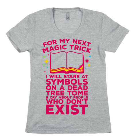 Book Magic Trick Womens T-Shirt