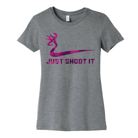 Just Shoot It Pink (V-neck) Womens T-Shirt