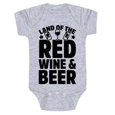 Land Of The Red Wine & Beer Baby One-Piece