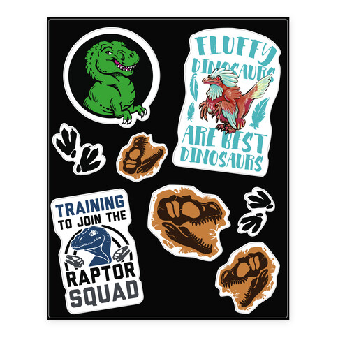 Dinosaur  Stickers and Decal Sheet