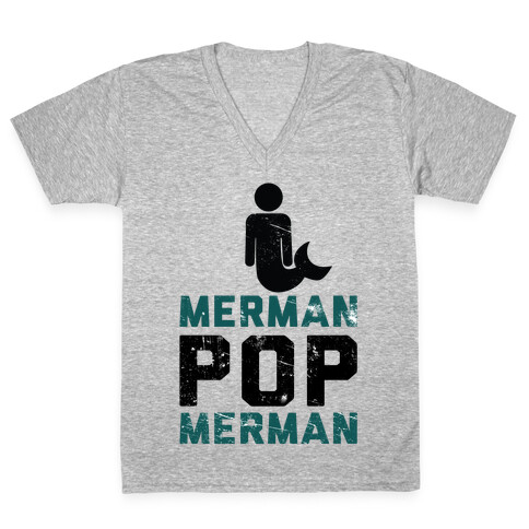 Merman Pop Merman (Tank) V-Neck Tee Shirt
