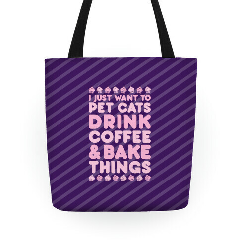 Pet Cats Drink Coffee Bake Things Tote
