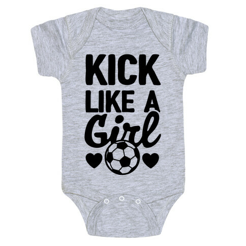 Kick Like A Girl Baby One-Piece