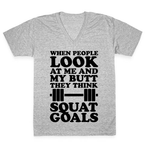 Squat Goals V-Neck Tee Shirt