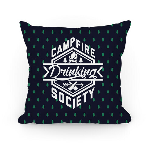 Campfire Drinking Society Pillow