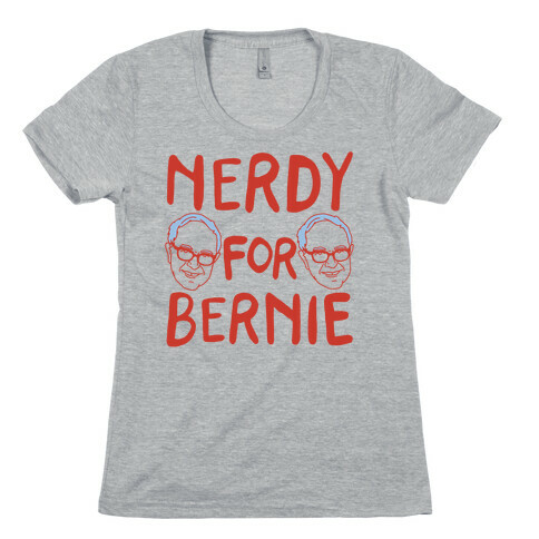 Nerdy For Bernie Womens T-Shirt