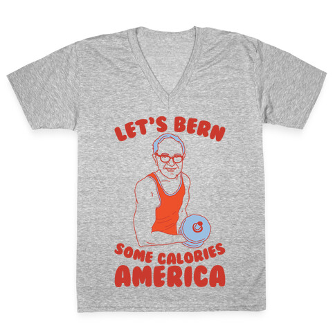 Let's Bern Some Calories America V-Neck Tee Shirt