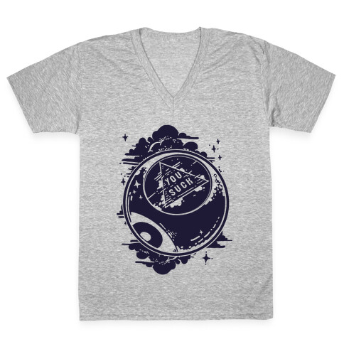 You Suck Magic 8-Ball Fortune V-Neck Tee Shirt