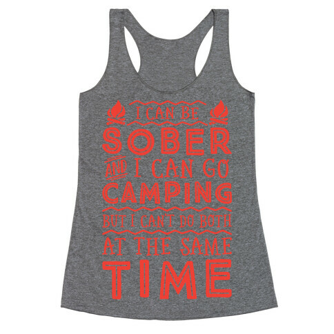 Sober Camping Racerback Tank Top