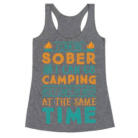 Sober Camping Racerback Tank Top