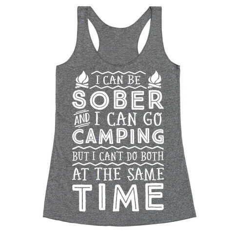 Sober Camping Racerback Tank Top