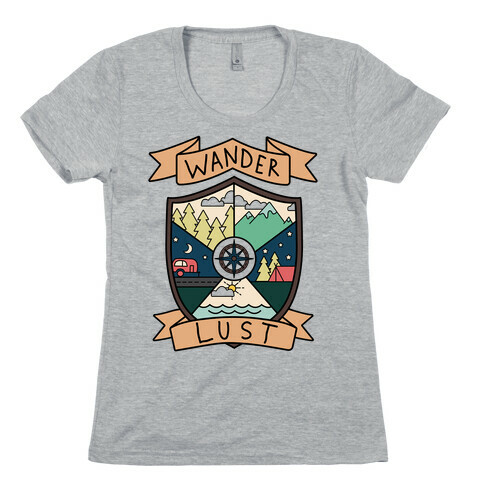 Wanderlust Crest Womens T-Shirt