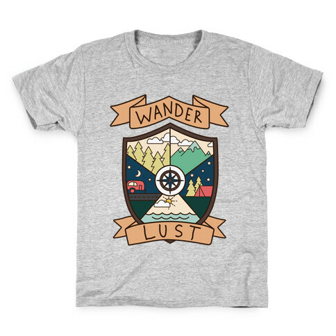 Wanderlust Crest Kids T-Shirt
