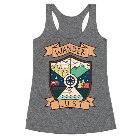 Wanderlust Crest Racerback Tank Top