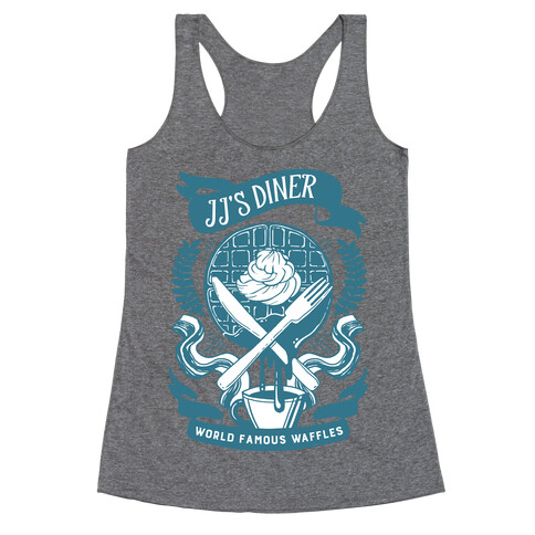 JJ's Diner: Belgian Waffle Crest Racerback Tank Top