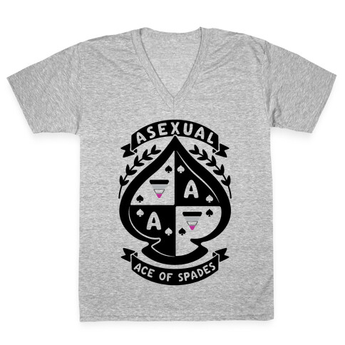 Asexual Crest V-Neck Tee Shirt