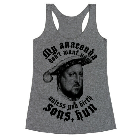 Henry VIII Anaconda Racerback Tank Top