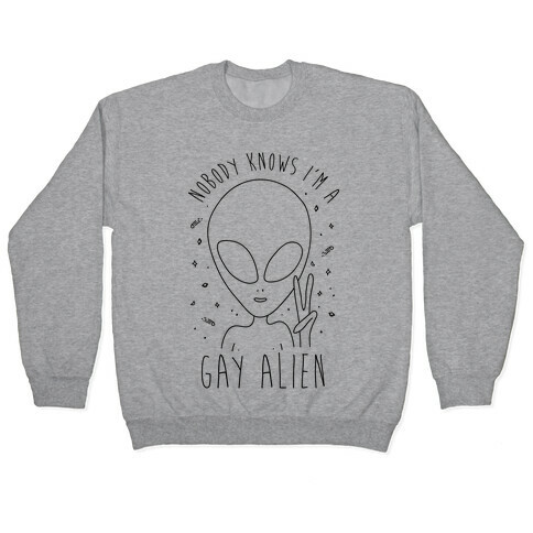 Nobody Knows I'm A Gay Alien Pullover