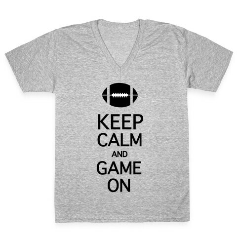 Keep Calm and Game On V-Neck Tee Shirt