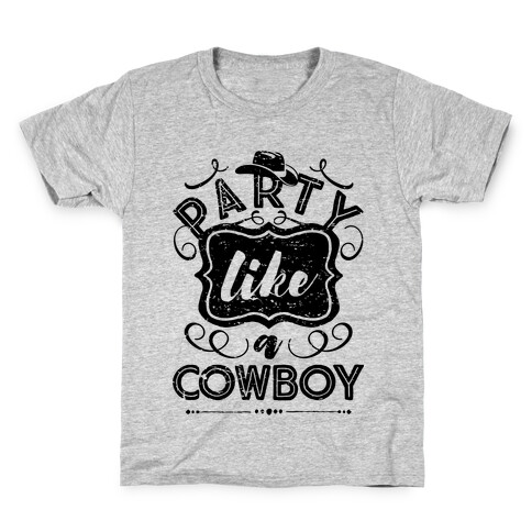 Party Like A Cowboy Kids T-Shirt