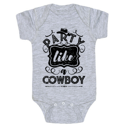 Party Like A Cowboy Baby One-Piece