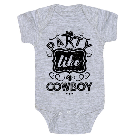 Party Like A Cowboy Baby One-Piece