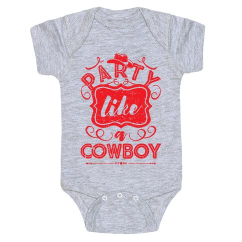 Party Like A Cowboy Baby One-Piece