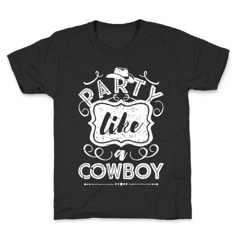 Party Like A Cowboy Kids T-Shirt