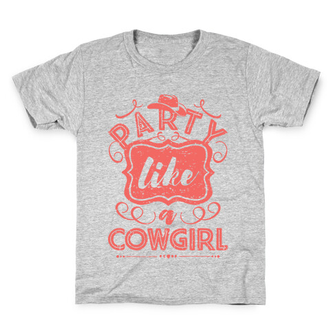 Party Like A Cowgirl Kids T-Shirt