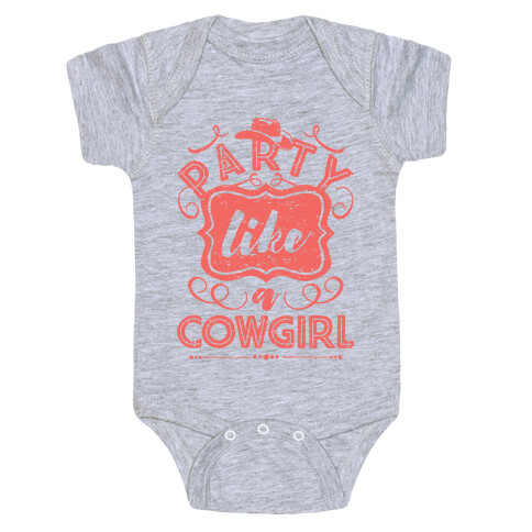 Party Like A Cowgirl Baby One-Piece
