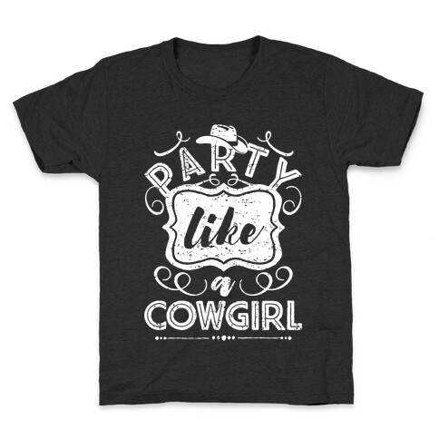 Party Like A Cowgirl Kids T-Shirt