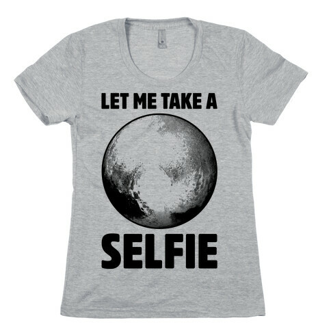 Pluto Selfie Womens T-Shirt