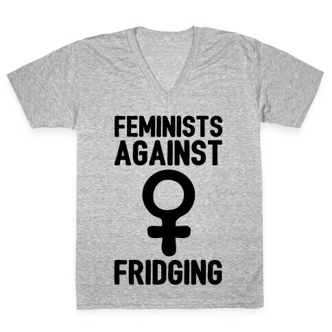 Feminists Against Fridging V-Neck Tee Shirt