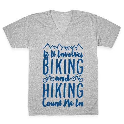 Biking and Hiking V-Neck Tee Shirt