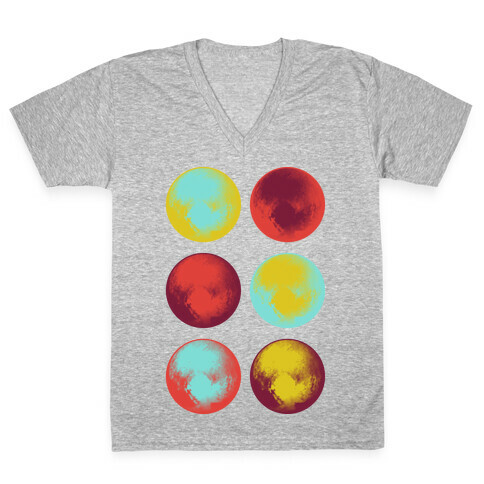 Pop Art Pluto V-Neck Tee Shirt