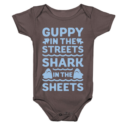 Guppy In The Streets Shark In The Sheets Baby One-Piece